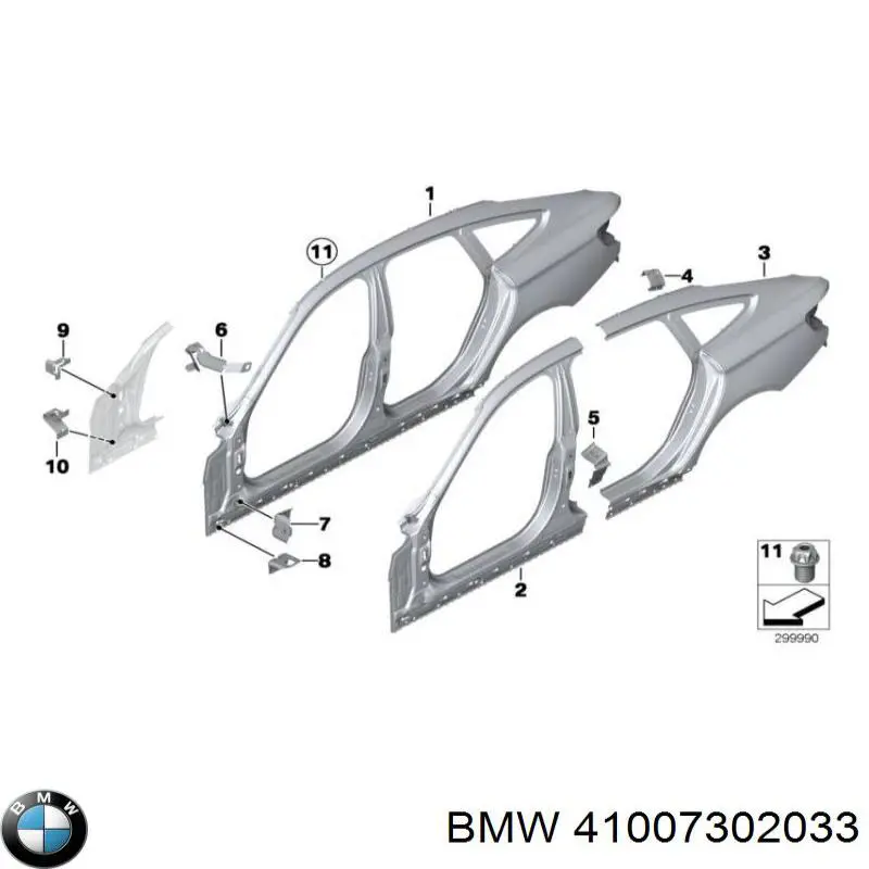 Панель багажного відсіку BMW 41007302033 ціна, від 174.55 USD
