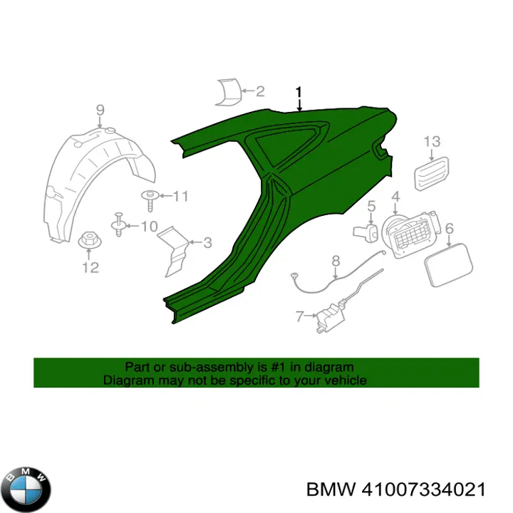 41007334021 BMW Бічна частина задня ліва