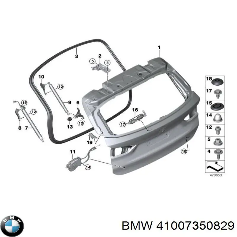Завіса задніх дверей, ляди BMW 41007350829 ціна, від 15.19 USD