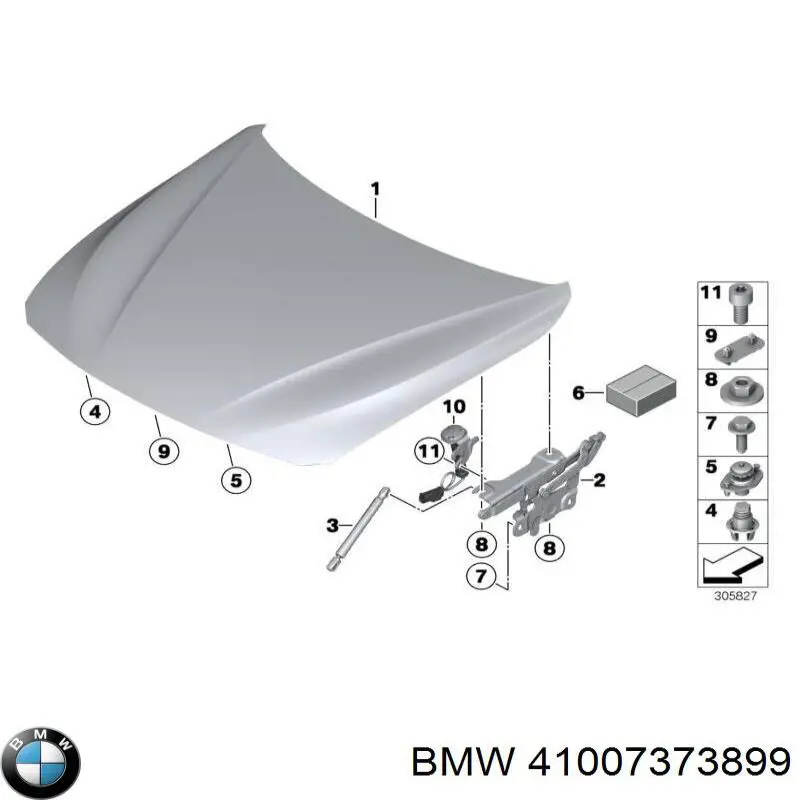 Капот BMW 41007373899 ціна, від 725.95 USD