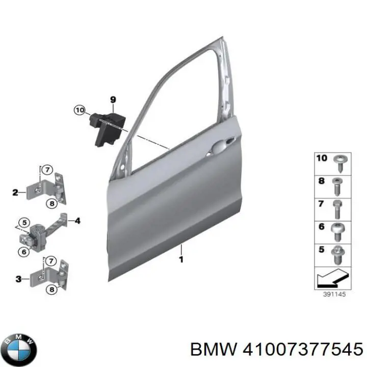 41007377545 BMW Петля передніх дверей, лівою