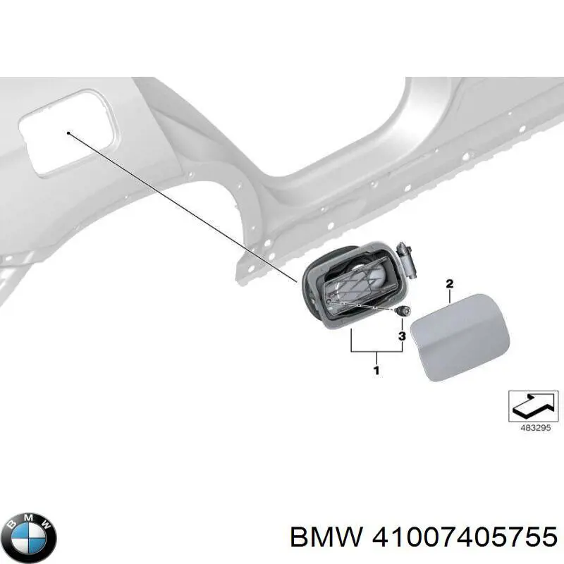 41007405755 BMW Дверцята бензобака