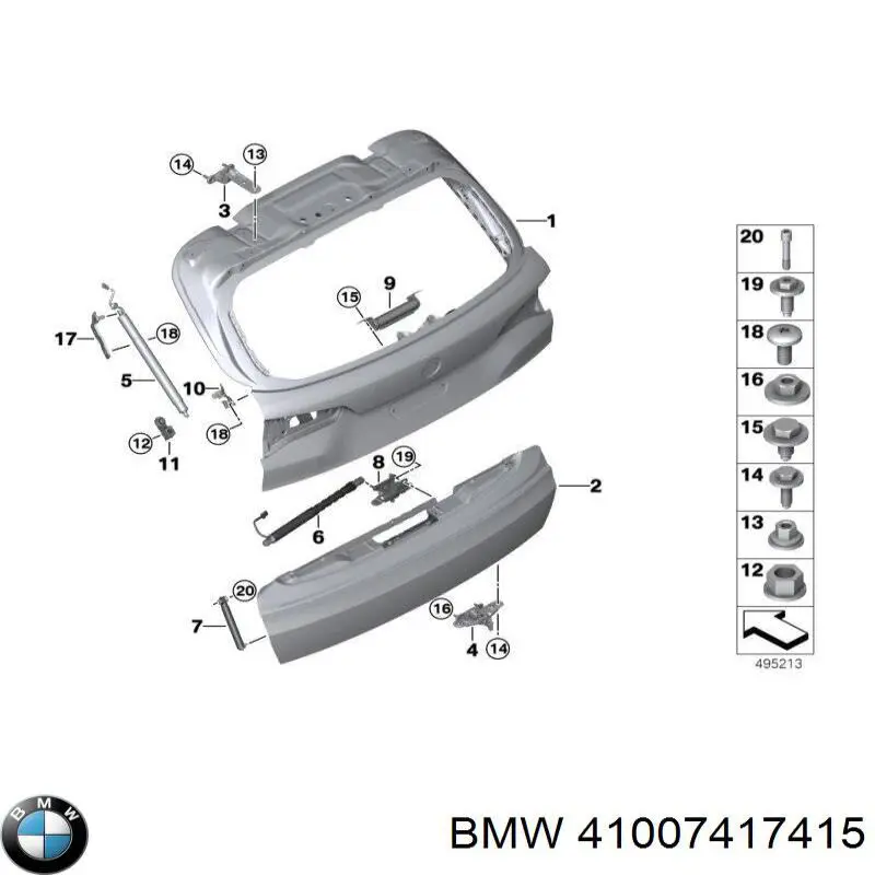 41007417415 BMW Петля багажника
