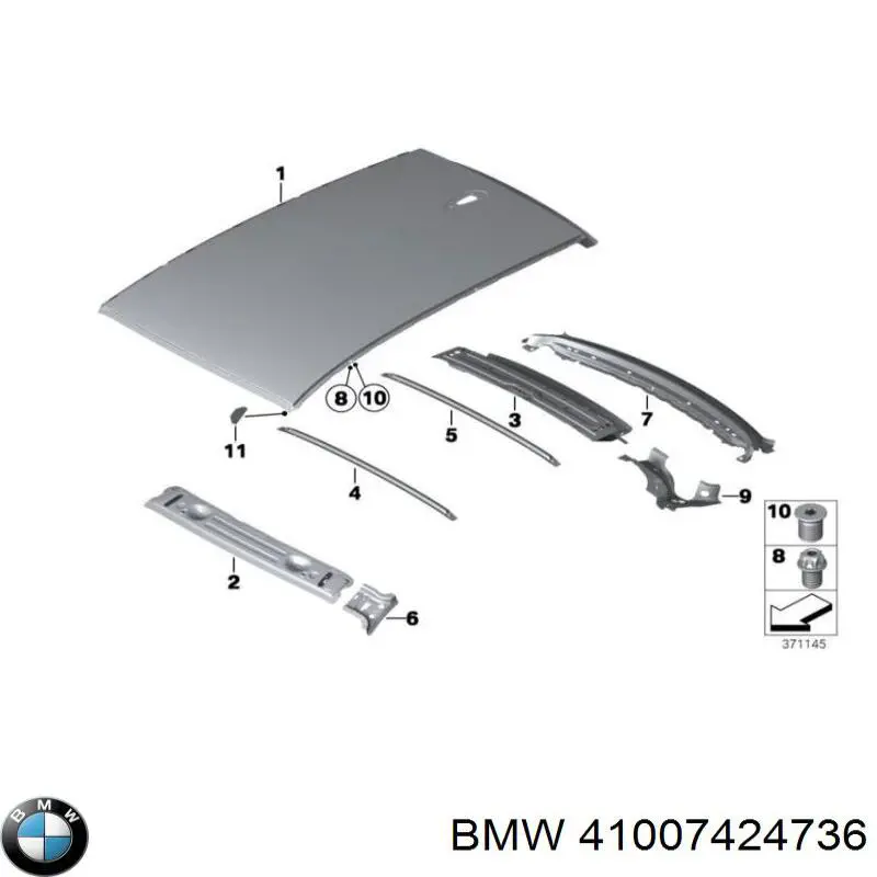 41007424736 BMW Дах кабіни (кузова)