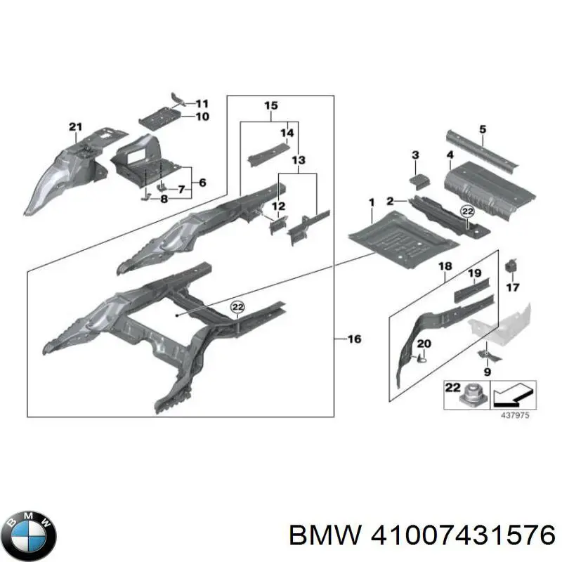  BMW 41007431576 ціна, від 434.27 USD