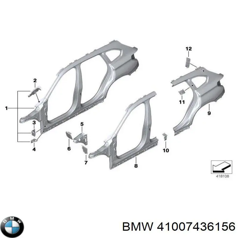 Крило заднє праве 41007436156 BMW