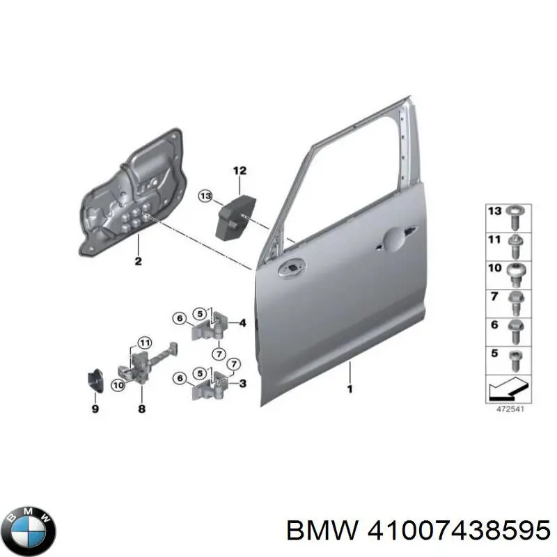 41007438595 BMW Дверь передня ліва