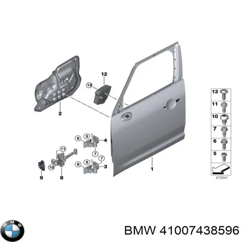 Двері передні, праві BMW 41007438596 ціна, від 89.95 USD