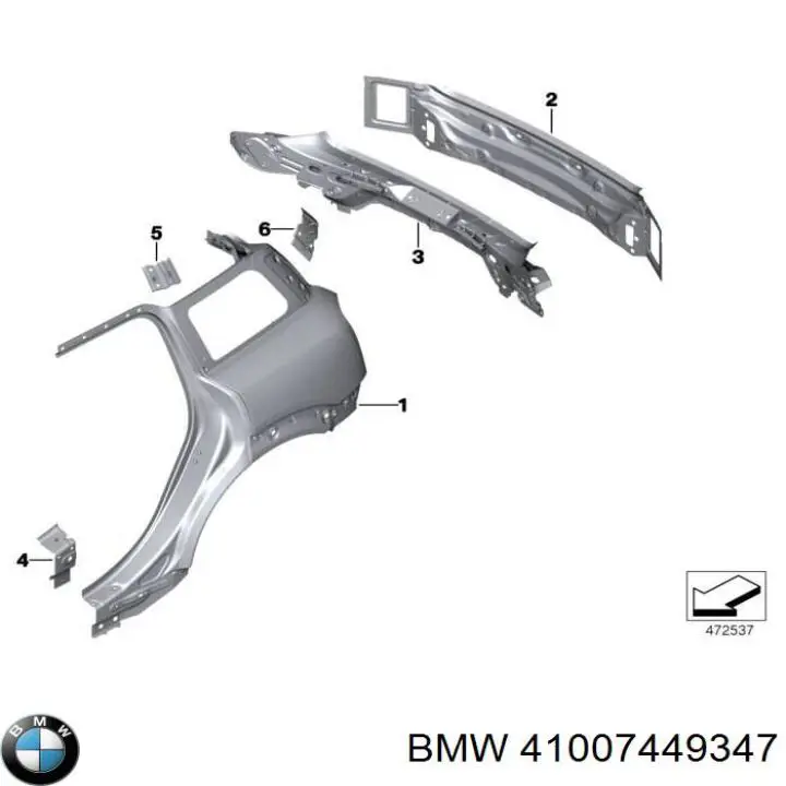 41007449347 BMW Бічна частина задня ліва