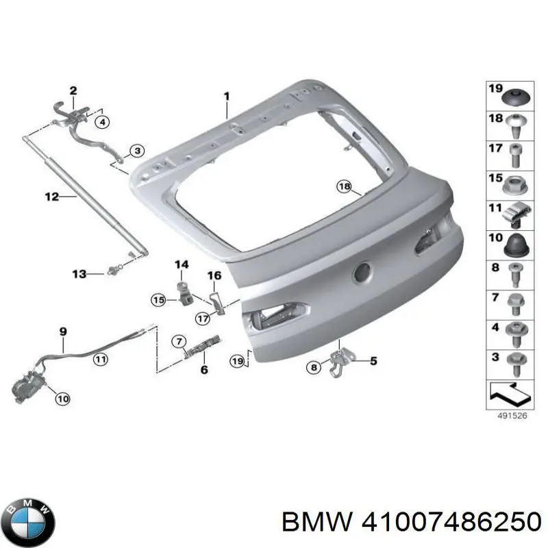 П'яті двері BMW 41007486250 ціна, від 379.64 USD