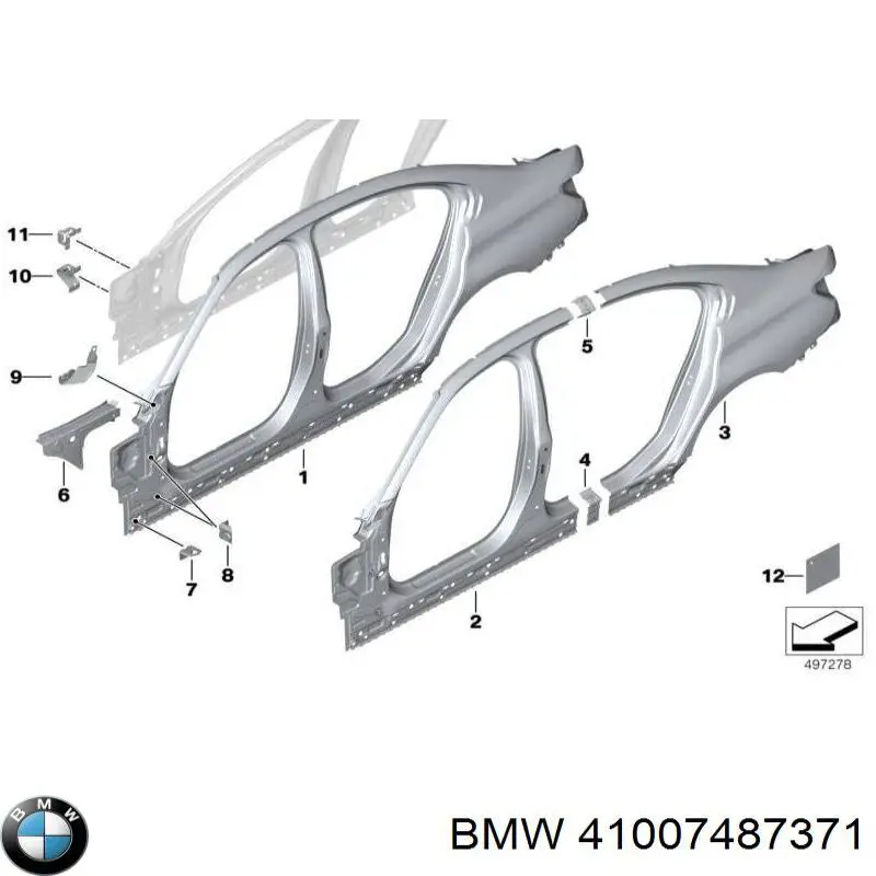 41007487371 BMW Ремчастина кузова ліва