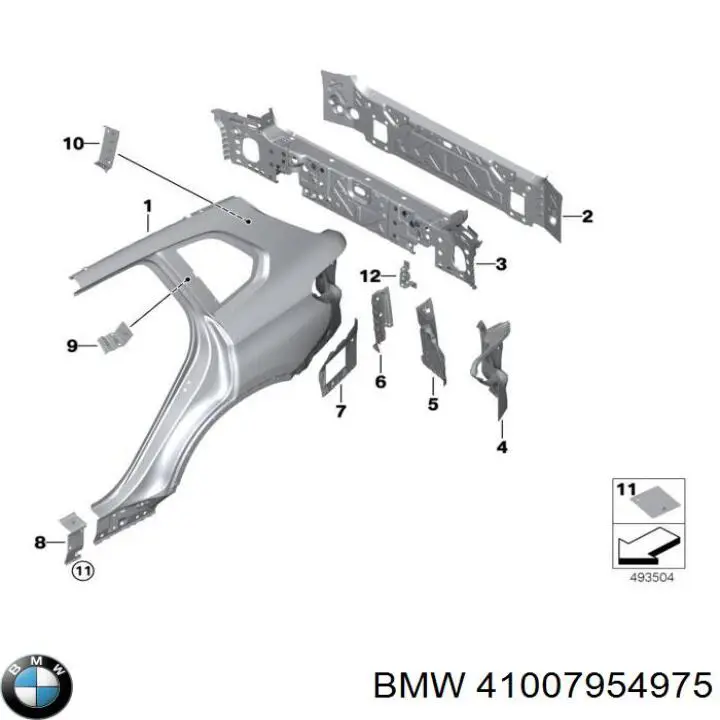 41007954975 BMW Бічна частина задня ліва