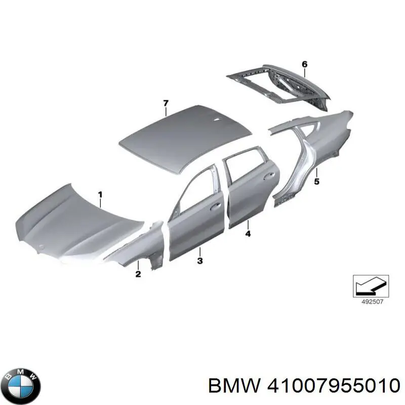 41007955010 BMW Крило праве заднє