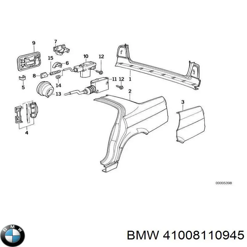 41008110945 BMW Бічна частина задня ліва