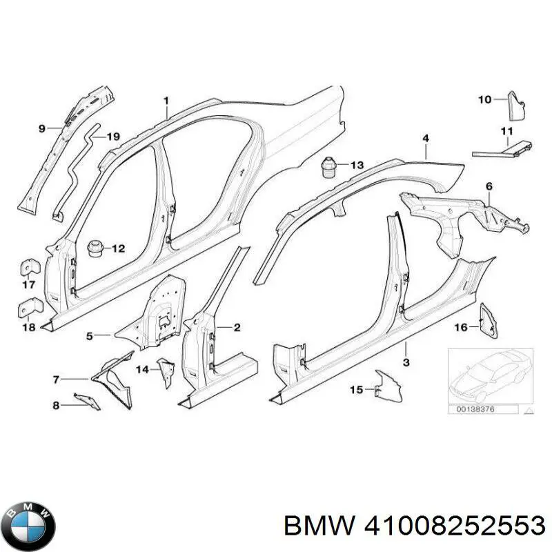  Стійка кузова передня, ліва BMW 5 