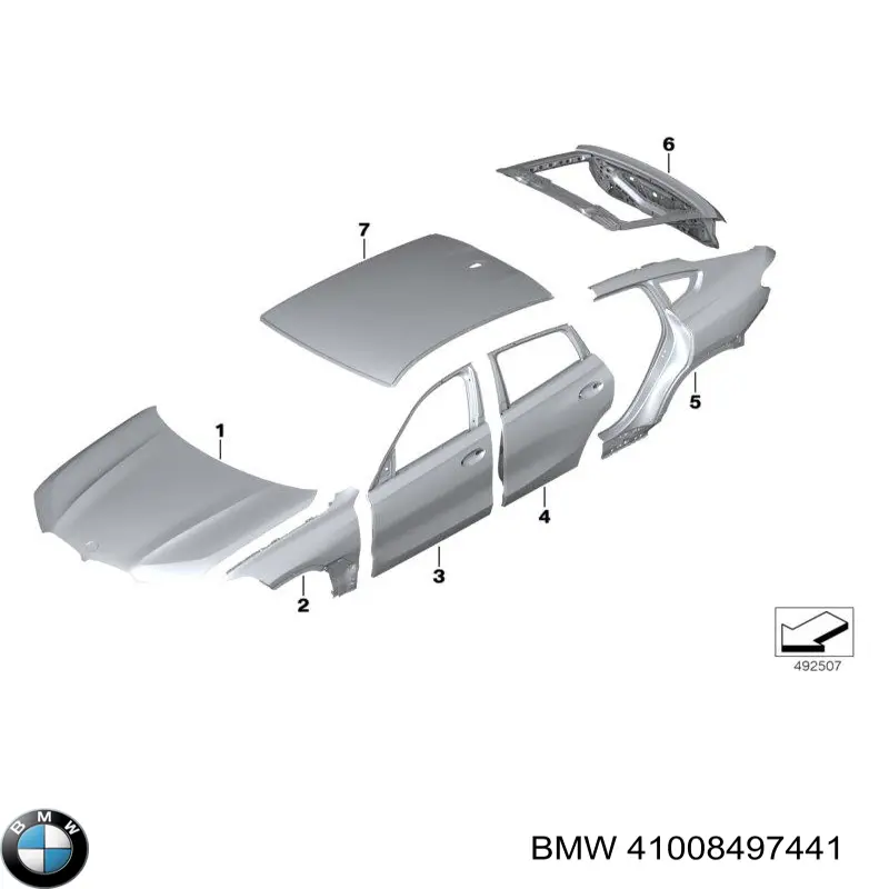 Двері передні, ліві BMW 41008497441 ціна, від 1376.77 USD
