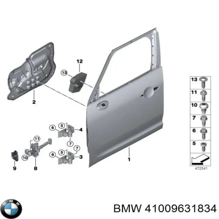41009631834 BMW Пасажирські передні двері