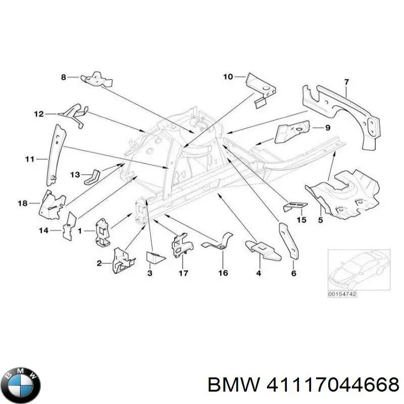 Купити 41117044668 BMW 