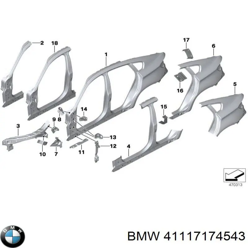  BMW 41117174543 ціна, від 504.06 USD
