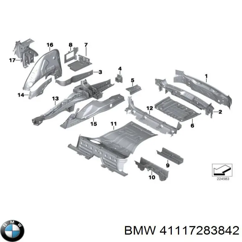  BMW 41117283842 ціна, від 253.31 USD