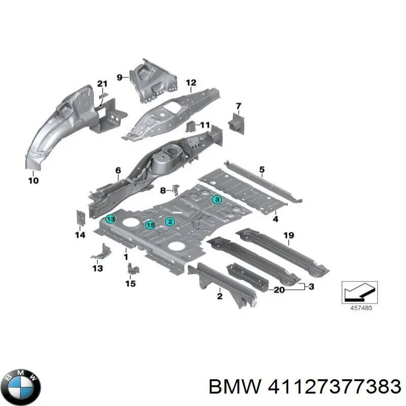 Арка крила заднього лівого BMW 41127427817 ціна, від 516.81 USD