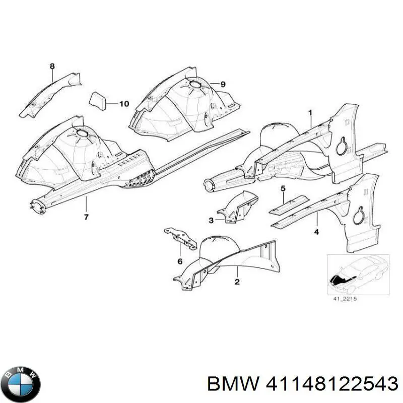  BMW 41148122543 ціна, від 491.44 USD
