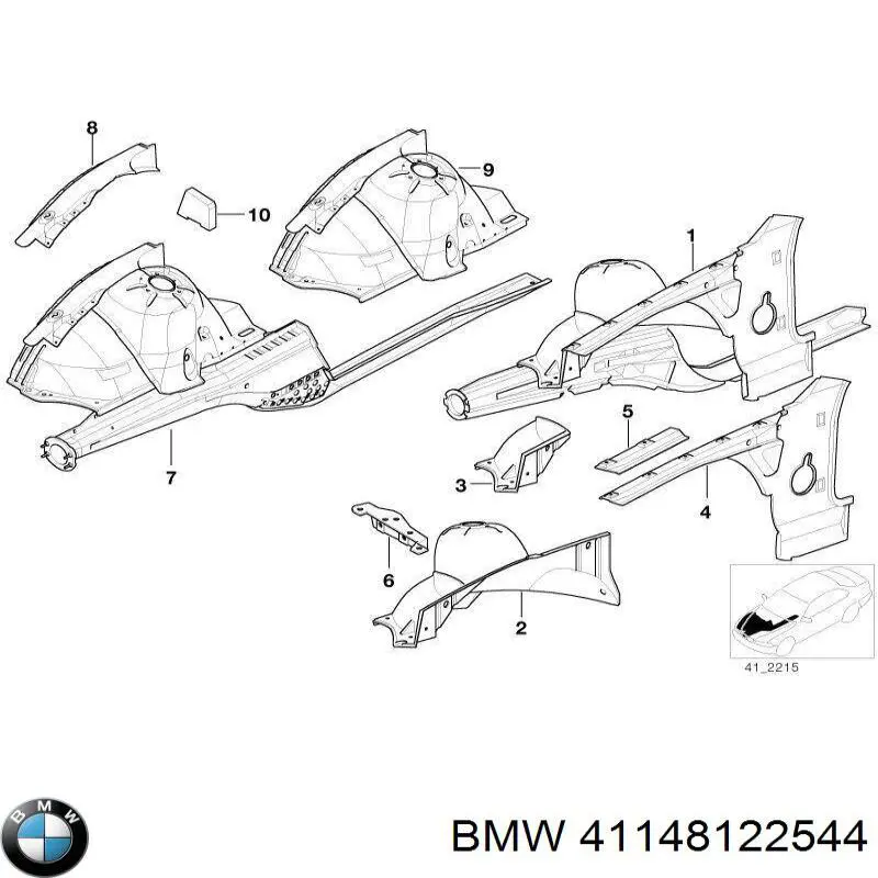  BMW 41148122544 ціна, від 489.19 USD