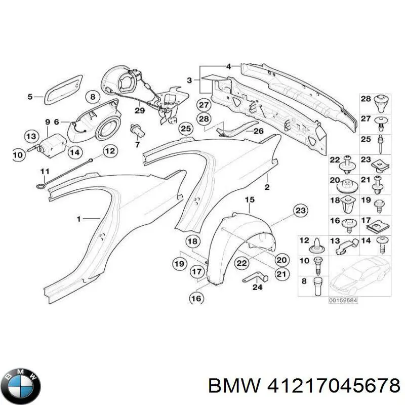 Купити 41217045678 BMW Крило заднє праве