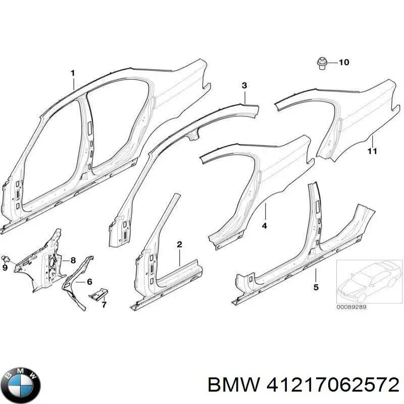 Купити 41217062572 BMW Боковина