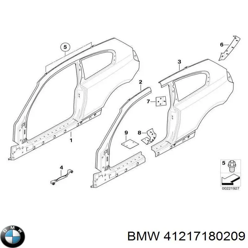 41217180209 BMW Крило заднє