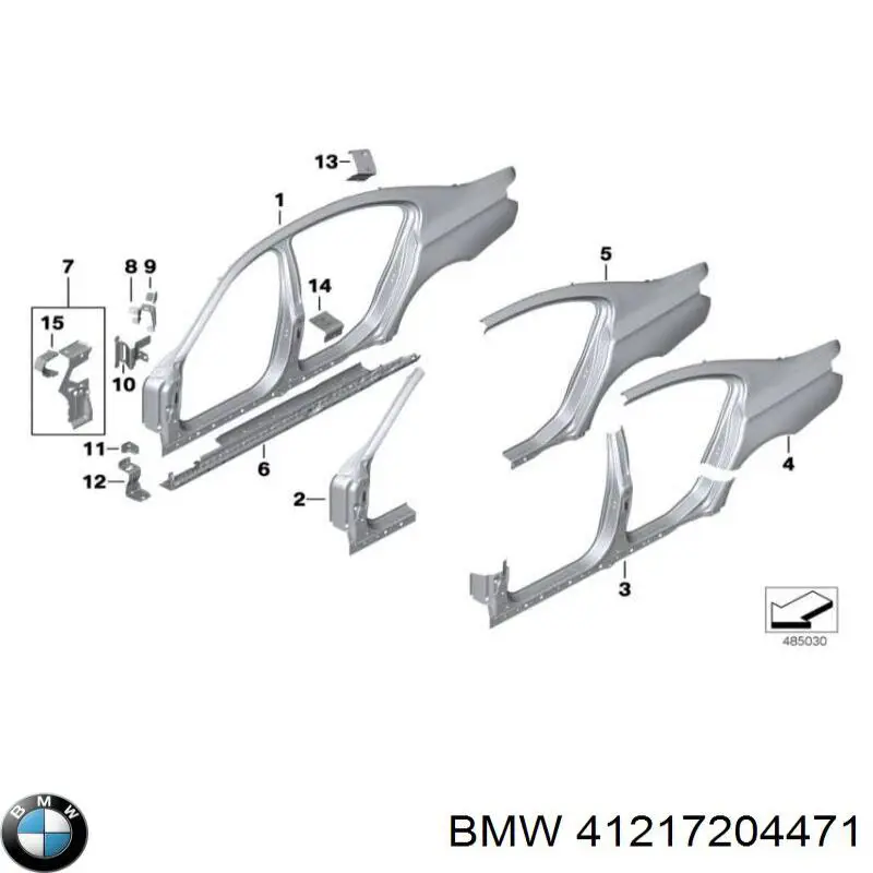  Крило заднє ліве BMW 7 