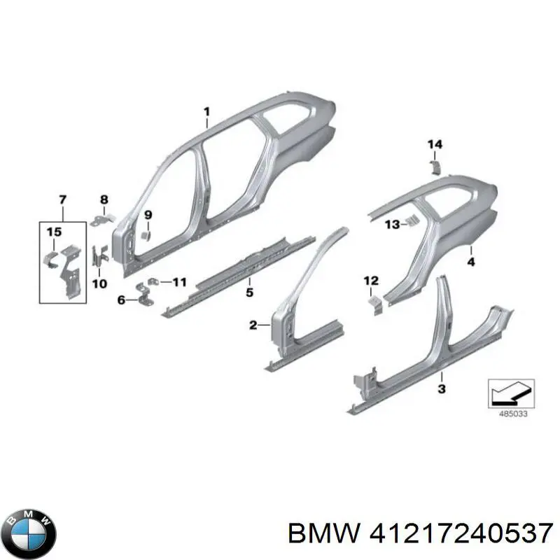 41217240537 BMW Панель кузова ліва