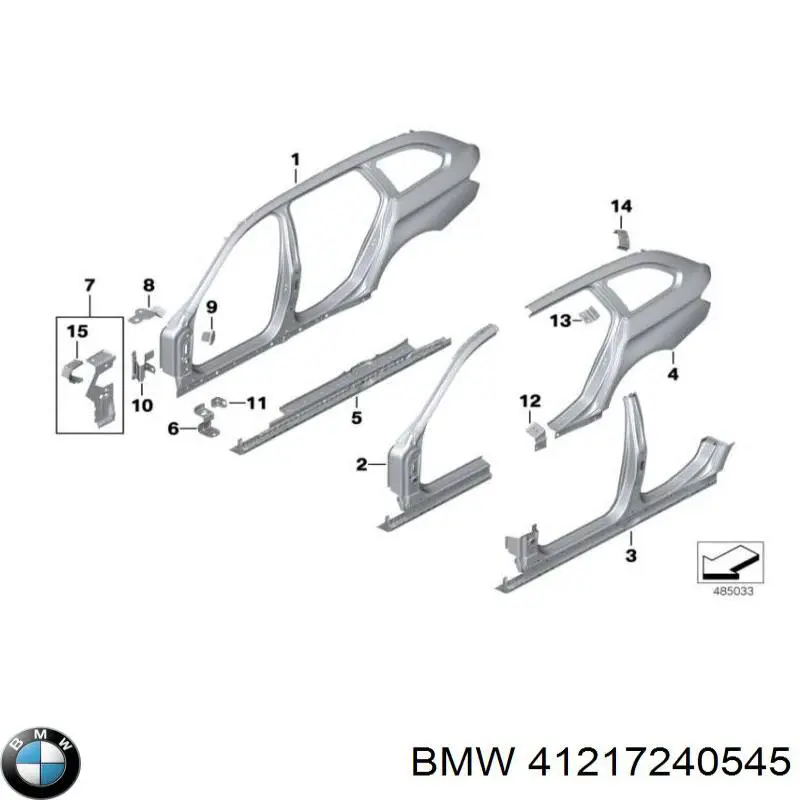 41217240545 BMW Стійка кузова передня, ліва