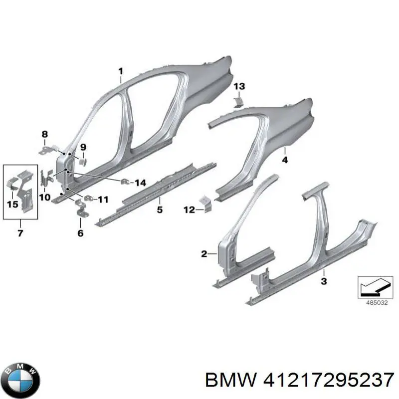 41217295237 BMW Бічна частина задня ліва