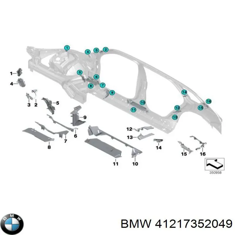 41217352049 BMW Бічна частина задня ліва