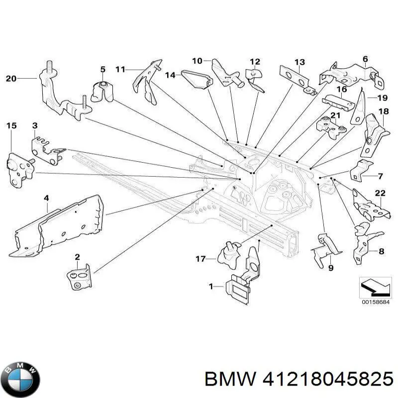 Крило заднє ліве 41218045825 BMW
