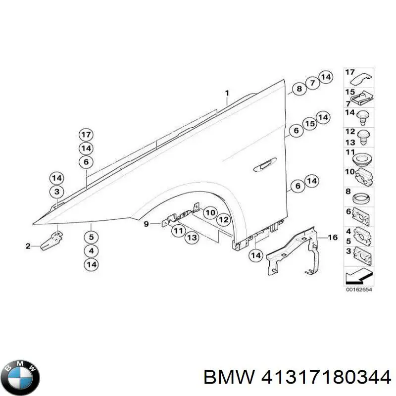  BMW 41317180344 ціна, від 57.01 USD