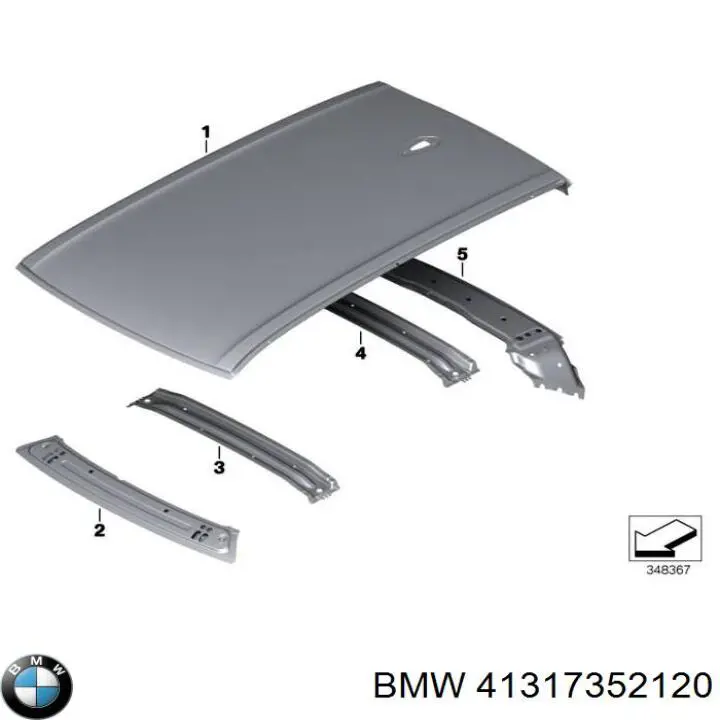 Дах кабіни в зборі BMW 41317352120 ціна, від 380.08 USD