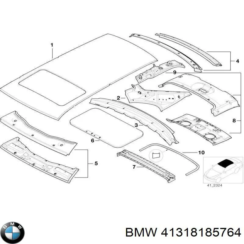 41318185764 BMW Дах кабіни (кузова)