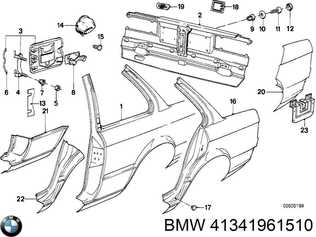 41341961510 BMW Перегородка