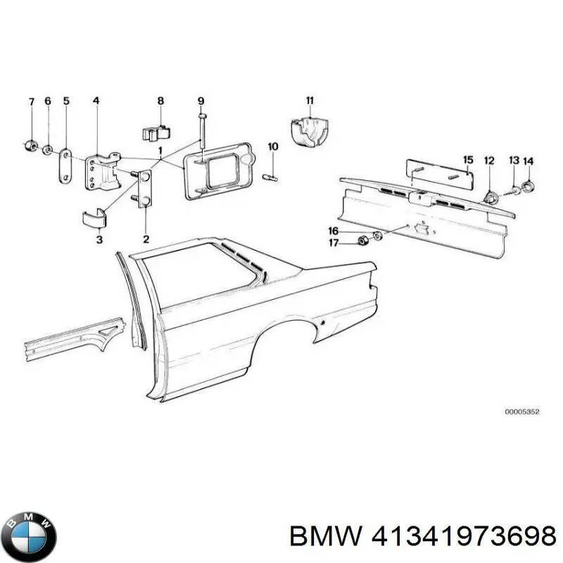 Панель задня, багажного відсіку BMW 41341973698 ціна, від 190.00 USD