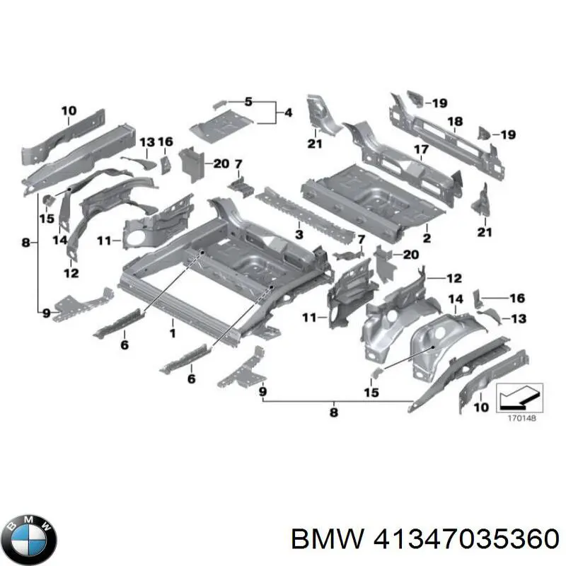 Панель багажного відсіку BMW 41347035360 ціна, від 56.43 USD