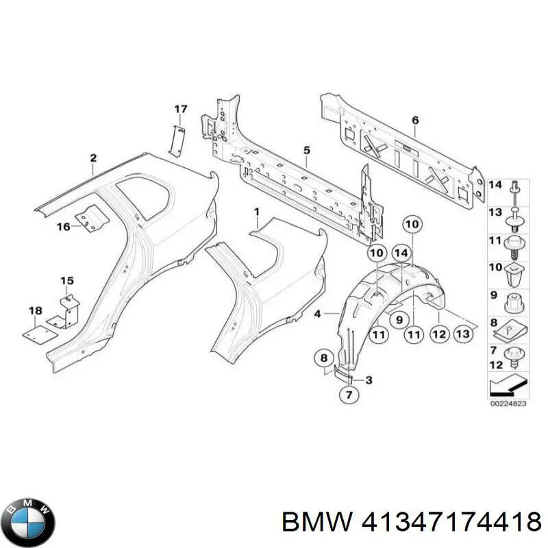 Панель багажного відсіку BMW 41347174418 ціна, від 287.81 USD