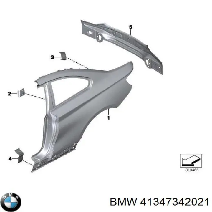 41347342021 BMW Перегородка