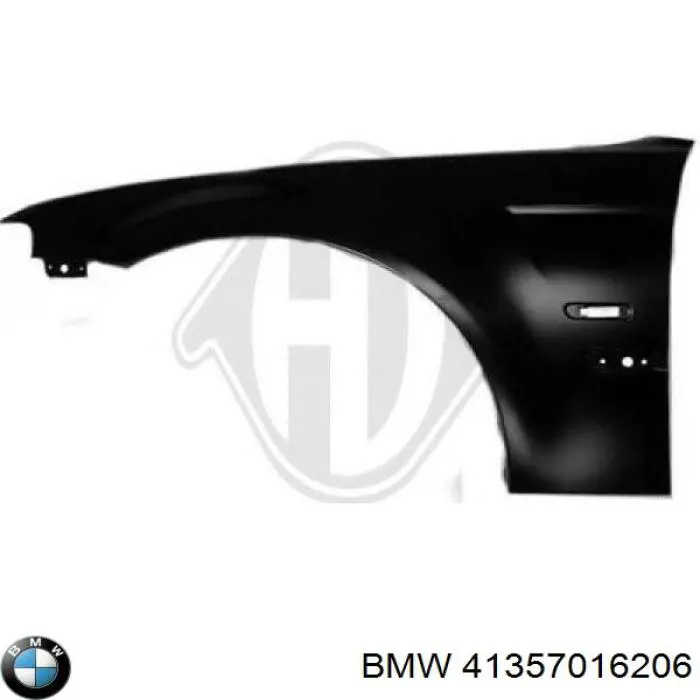 Крило переднє праве BMW 41357016206 ціна, від 209.59 USD