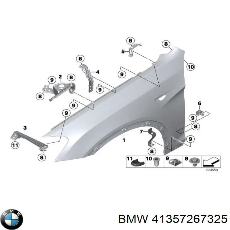 Купити PBM99093AWL Signeda Кронштейн кріплення крила переднього лівого, передній