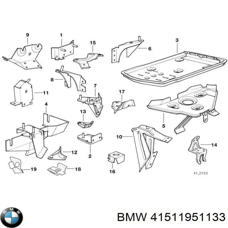 Петля передніх дверей, лівої 41511951133 BMW