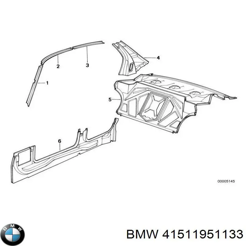 Петля передніх дверей, лівою BMW 41511951133