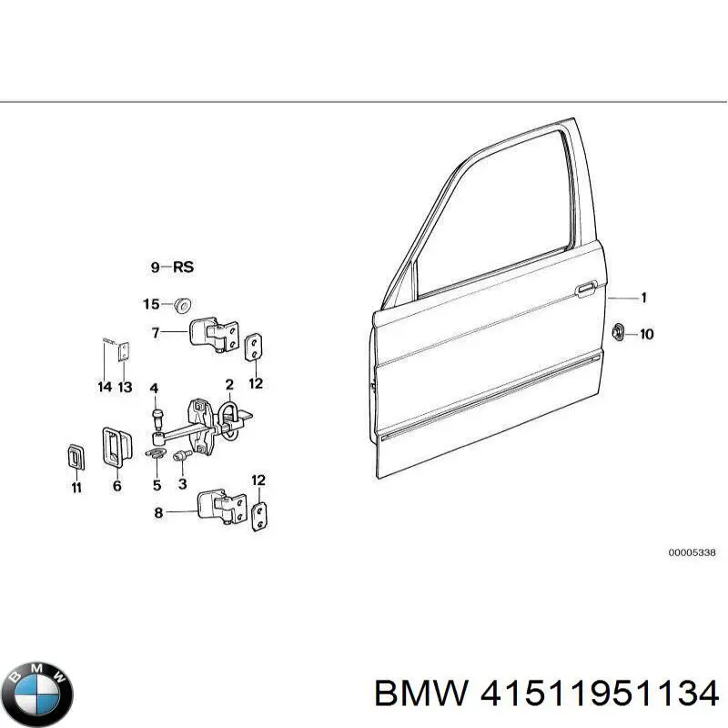 41511951134 BMW Петля передніх дверей, правою