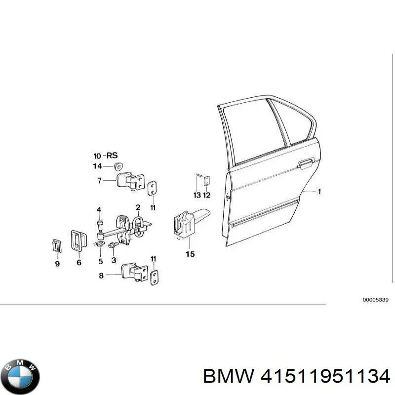 Купити 41511951134 BMW Петля передніх дверей, правих